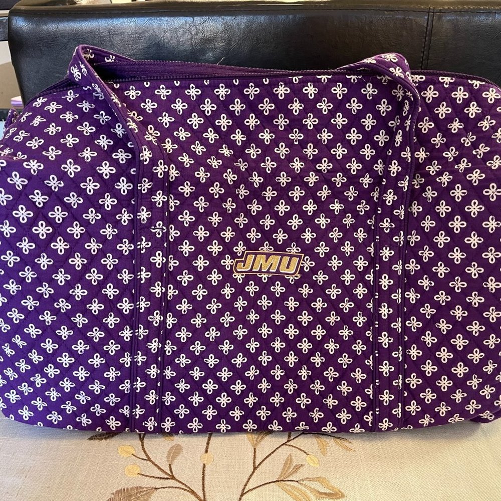 Vera Bradley Outlet Style Large Duffel (Collegiate JMU)